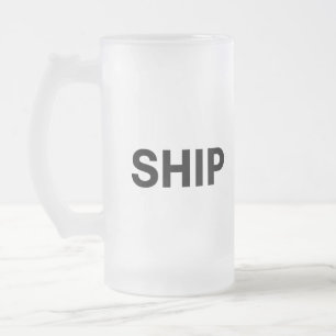 Caneca De Cerveja Vidro Jateado navio