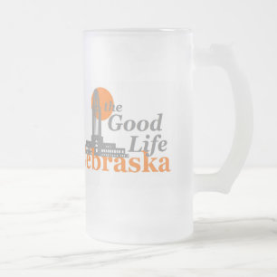 CANECA DE CERVEJA VIDRO JATEADO NEBRASKA