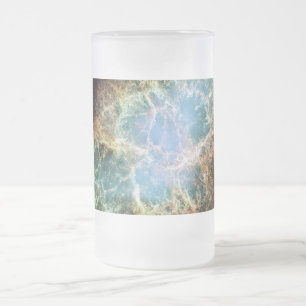 Caneca De Cerveja Vidro Jateado Nebulosa do Caranguejo