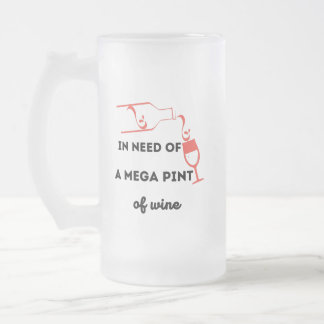 Caneca De Cerveja Vidro Jateado Necessidade de Mega Pint of Wine