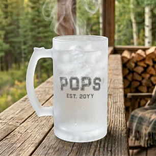 Caneca De Cerveja Vidro Jateado Negrito Pops Ano de Fundação Apelido Estilo Varsit