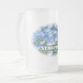 Caneca De Cerveja Vidro Jateado NEMOPHILA(Baby Blue Eyes)