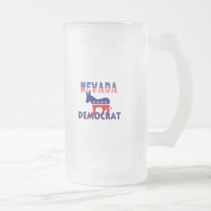 Caneca De Cerveja Vidro Jateado Nevada Democrata