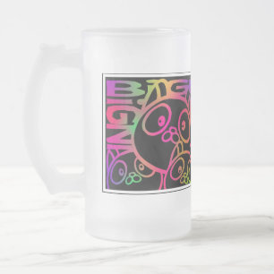 Caneca De Cerveja Vidro Jateado NiCO デ カ ジ ョ (Rainbow)