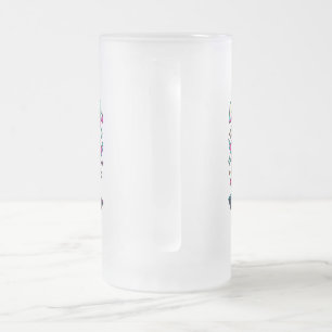 Caneca De Cerveja Vidro Jateado Nível 47 Neon Arcade de Dois Lados