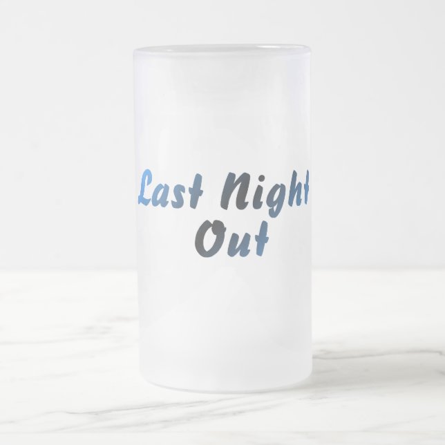 Caneca De Cerveja Vidro Jateado Noite de Saída (azul) (Centro)