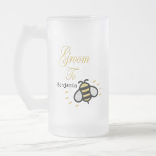 Caneca De Cerveja Vidro Jateado Noivo a Ser Festa de Despedida Personalizar