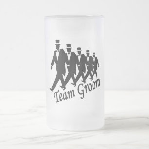 Caneca De Cerveja Vidro Jateado Noivo da equipe (homens)