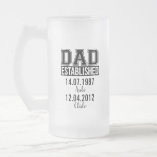 Caneca De Cerveja Vidro Jateado Nome Personalizado e Presente de Data de Nasciment