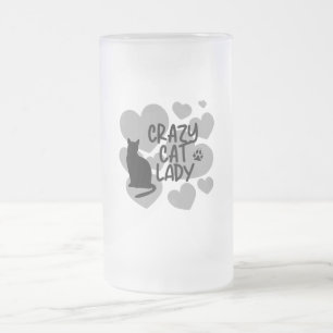 Caneca De Cerveja Vidro Jateado Notebook de Lady Cat Louco