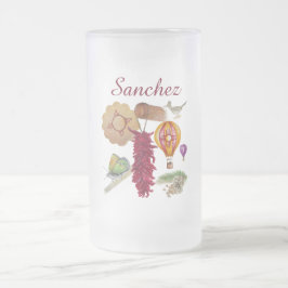 Caneca De Cerveja Vidro Jateado Novo México Vermelho Chile Pinõn Zia Balão de Ar Q
