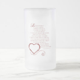 Caneca De Cerveja Vidro Jateado O amor é o amor paciente é tipo 1 Corinthians 13: