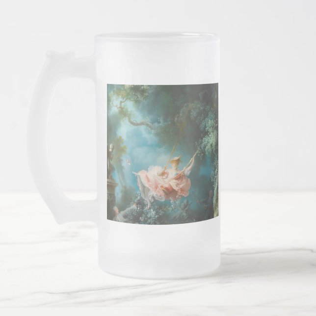 Caneca De Cerveja Vidro Jateado O Balanço Fragonard (Esquerda)