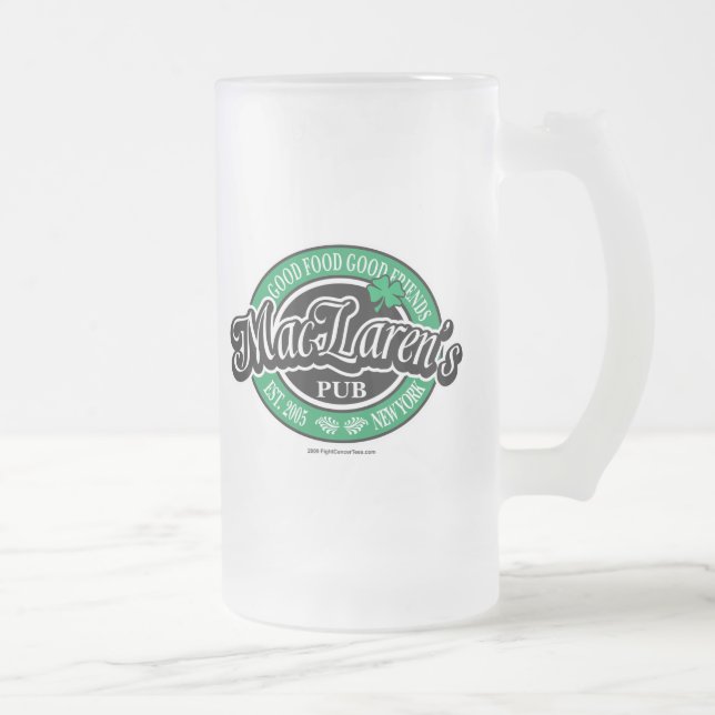 Caneca De Cerveja Vidro Jateado O bar de MacLaren (Direita)