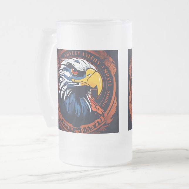 Caneca De Cerveja Vidro Jateado O bico ousado (Frente Esquerda)