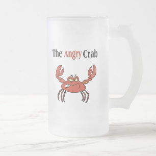 Caneca De Cerveja Vidro Jateado O Caranguejo Irritado