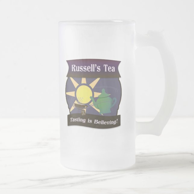 Caneca De Cerveja Vidro Jateado O chá de Russell (Direita)