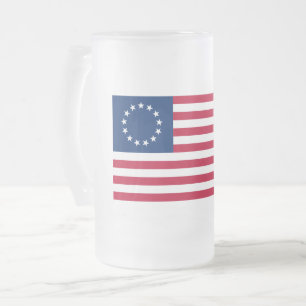 Caneca De Cerveja Vidro Jateado O Círculo de Estrelas, Bandeira Americana por Bets
