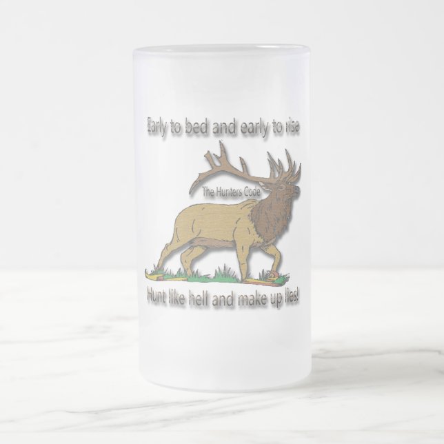 Caneca De Cerveja Vidro Jateado O código dos caçadores (Centro)