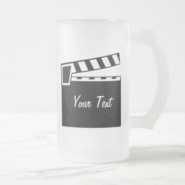 Caneca De Cerveja Vidro Jateado O conselho de Clapperboard da ardósia do filme (Direita)