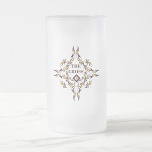 Caneca De Cerveja Vidro Jateado O Copo de Cerveja Cruz