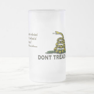 Caneca De Cerveja Vidro Jateado O CUIDADO "não pisa em mim" a BANDEIRA