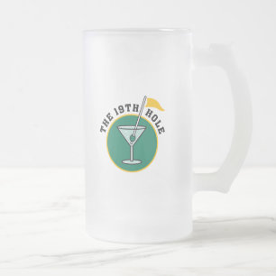 Caneca De Cerveja Vidro Jateado O Dadismo do Golfe Engraçado do 19º Buraco