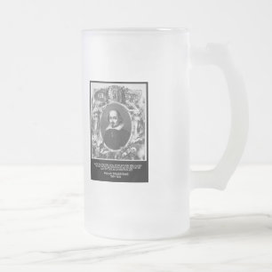 Caneca De Cerveja Vidro Jateado O ~ das citações de Shakespeare todo o mundo é um