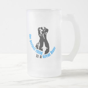 Caneca De Cerveja Vidro Jateado O filho perfeito é um grande dane