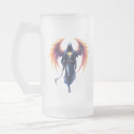 Caneca De Cerveja Vidro Jateado O Guardião Místico da Esperança