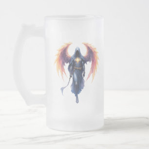 Caneca De Cerveja Vidro Jateado O Guardião Místico da Esperança