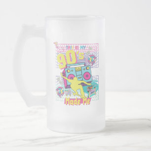 Caneca De Cerveja Vidro Jateado O Hip Hop Vibes dos anos 90 me fez