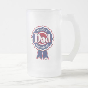 Caneca De Cerveja Vidro Jateado O maior Pai do mundo - fita
