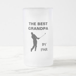 Caneca De Cerveja Vidro Jateado O Melhor Avô Pelo Golfe Avô Golfista Trocadilho