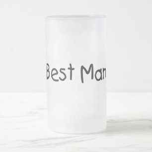 Caneca De Cerveja Vidro Jateado O melhor homem (preto)