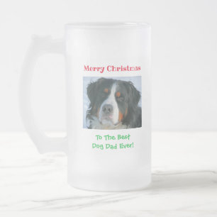 Caneca De Cerveja Vidro Jateado O Melhor Pai De Cachorro De Natal Já Fez Foto De 