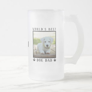 Caneca De Cerveja Vidro Jateado O melhor Pai de cães do mundo imprime fotos com o 