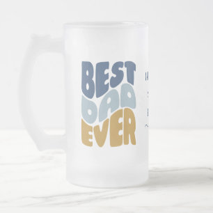 Caneca De Cerveja Vidro Jateado O melhor pai de sempre