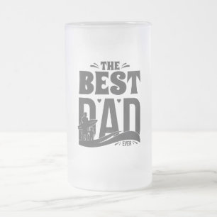 Caneca De Cerveja Vidro Jateado O Melhor Pai do Mundo - Pai e Filho