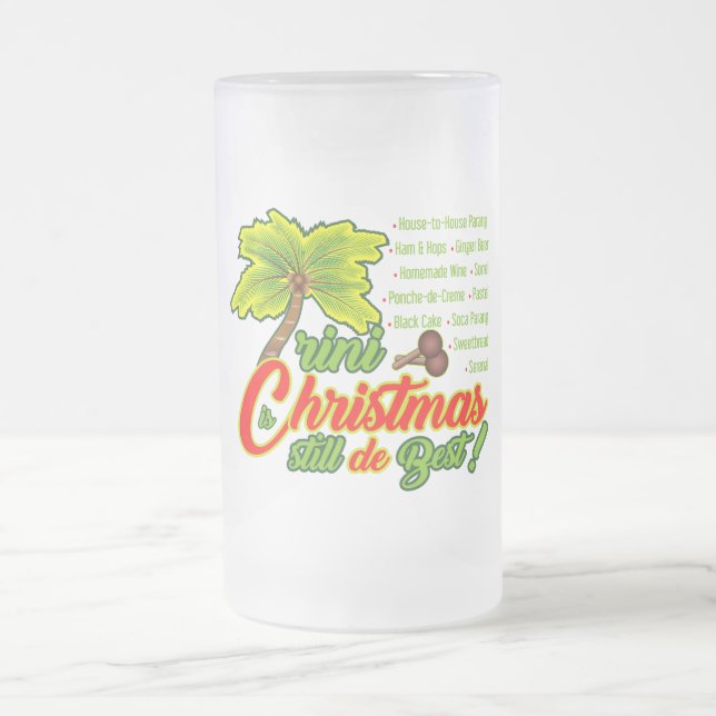 Caneca De Cerveja Vidro Jateado O Natal de Trini ainda é D Melhor (Centro)