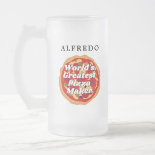 Caneca De Cerveja Vidro Jateado O presente de aniversário do maior produtor de piz