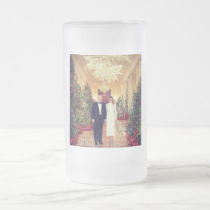 Caneca De Cerveja Vidro Jateado O Presidente dos EUA, White House Natal