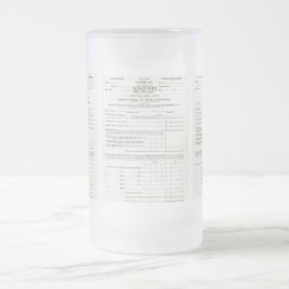 Caneca De Cerveja Vidro Jateado O primeiro imposto sobre o rendimento da América, 