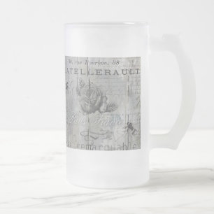 Caneca De Cerveja Vidro Jateado O roteiro parisiense chique do impressão,