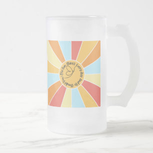 Caneca De Cerveja Vidro Jateado O Sol Brilha Todos Os Dias, E Vocês Também Deveria