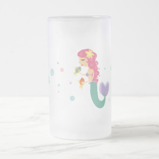 Caneca De Cerveja Vidro Jateado O vidro ou a caneca pequena da sereia