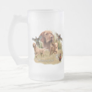 Caneca De Cerveja Vidro Jateado O Wirehaired Vizsla húngaro