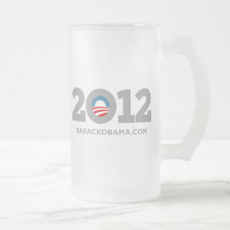 Caneca De Cerveja Vidro Jateado Obama 2012