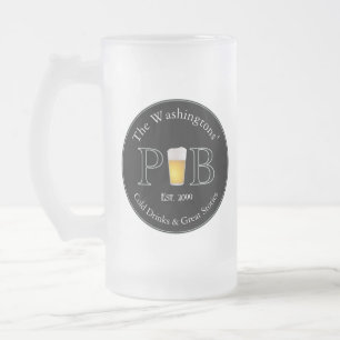 Caneca De Cerveja Vidro Jateado Óculos de Bebendo Clássico do Pub Moderno