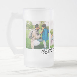 Caneca De Cerveja Vidro Jateado Oferta de Manutenção da Família de Colagem de Foto